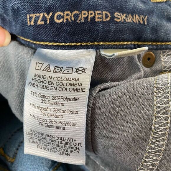 Michael Kors Womens Size 4 Dark Wash Mid Rise Izzy Cropped Skinny Jeans Stretch - Picture 4 of 12